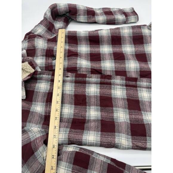 G.H. Bass & CO Sherpa Lined Flannel Jacket Size XS Red/Burgandy Plaid Women's - Picture 9 of 11